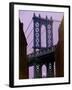 Manhattan Bridge, Empire State Building, New York City, USA-Alan Schein-Framed Photographic Print