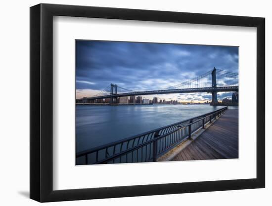 Manhattan Bridge from Brooklyn, New York City, New York, USA-Jon Arnold-Framed Photographic Print