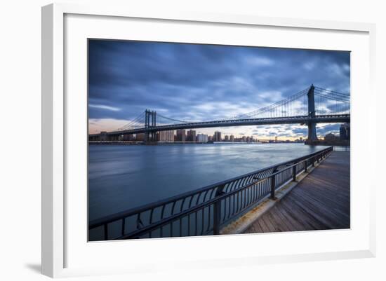 Manhattan Bridge from Brooklyn, New York City, New York, USA-Jon Arnold-Framed Photographic Print