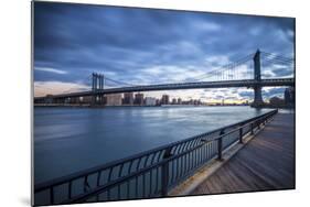 Manhattan Bridge from Brooklyn, New York City, New York, USA-Jon Arnold-Mounted Photographic Print