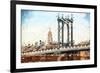 Manhattan Bridge II - In the Style of Oil Painting-Philippe Hugonnard-Framed Giclee Print