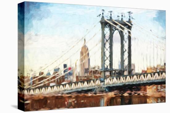 Manhattan Bridge II - In the Style of Oil Painting-Philippe Hugonnard-Stretched Canvas