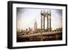 Manhattan Bridge III - In the Style of Oil Painting-Philippe Hugonnard-Framed Giclee Print