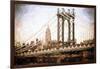 Manhattan Bridge III - In the Style of Oil Painting-Philippe Hugonnard-Framed Giclee Print