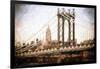 Manhattan Bridge III - In the Style of Oil Painting-Philippe Hugonnard-Framed Giclee Print