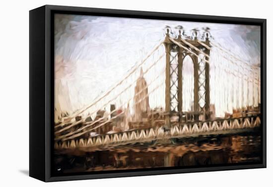 Manhattan Bridge III - In the Style of Oil Painting-Philippe Hugonnard-Framed Stretched Canvas