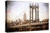 Manhattan Bridge III - In the Style of Oil Painting-Philippe Hugonnard-Stretched Canvas