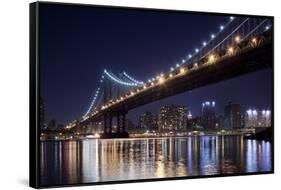 Manhattan Bridge, New York City-Paul Souders-Framed Stretched Canvas