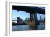 Manhattan Bridge, NY Skyline, 2020, (Photograph)-Anthony Butera-Framed Giclee Print