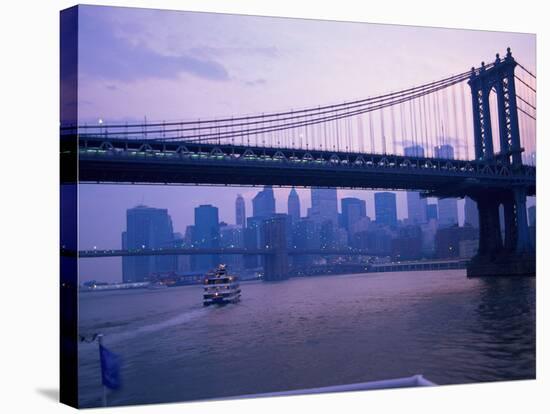 Manhattan Bridge, NYC-Barry Winiker-Stretched Canvas