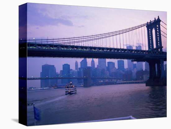 Manhattan Bridge, NYC-Barry Winiker-Stretched Canvas