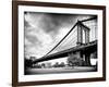 Manhattan Bridge of Brooklyn Park, Black and White Photography, Manhattan, New York, United States-Philippe Hugonnard-Framed Photographic Print