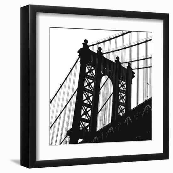 Manhattan Bridge Silhouette (detail)-Erin Clark-Framed Art Print