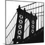 Manhattan Bridge Silhouette (detail)-Erin Clark-Mounted Art Print