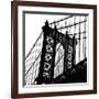 Manhattan Bridge Silhouette (detail)-Erin Clark-Framed Giclee Print