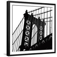 Manhattan Bridge Silhouette (detail)-Erin Clark-Framed Giclee Print