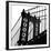 Manhattan Bridge Silhouette (detail)-Erin Clark-Framed Giclee Print