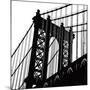 Manhattan Bridge Silhouette (detail)-Erin Clark-Mounted Giclee Print