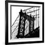 Manhattan Bridge Silhouette (detail)-Erin Clark-Framed Giclee Print