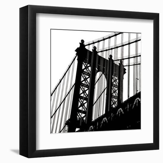 Manhattan Bridge Silhouette (detail)-Erin Clark-Framed Art Print