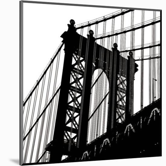 Manhattan Bridge Silhouette (detail)-Erin Clark-Mounted Art Print