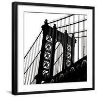 Manhattan Bridge Silhouette (detail)-Erin Clark-Framed Art Print