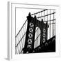 Manhattan Bridge Silhouette (detail)-Erin Clark-Framed Art Print