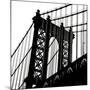Manhattan Bridge Silhouette (detail)-Erin Clark-Mounted Art Print