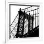 Manhattan Bridge Silhouette (detail)-Erin Clark-Framed Art Print