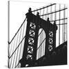 Manhattan Bridge Silhouette (detail)-Erin Clark-Stretched Canvas