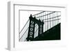 Manhattan Bridge Silhouette-Erin Clark-Framed Art Print