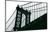 Manhattan Bridge Silhouette-Erin Clark-Mounted Art Print