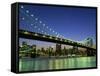 Manhattan Bridge Spanning the East River-Rudy Sulgan-Framed Stretched Canvas