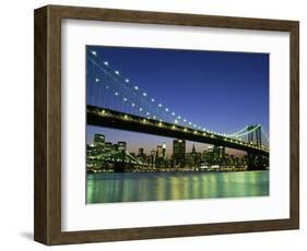 Manhattan Bridge Spanning the East River-Rudy Sulgan-Framed Photographic Print
