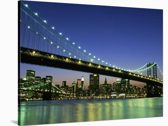 Manhattan Bridge Spanning the East River-Rudy Sulgan-Stretched Canvas