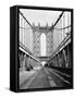 Manhattan Bridge Tower and Roadway-null-Framed Stretched Canvas