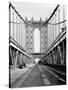 Manhattan Bridge Tower and Roadway-null-Stretched Canvas