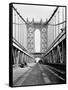 Manhattan Bridge Tower and Roadway-null-Framed Stretched Canvas