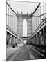 Manhattan Bridge Tower and Roadway-null-Mounted Photographic Print