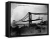 Manhattan Bridge under Construction, 1909-null-Framed Stretched Canvas