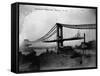 Manhattan Bridge under Construction, 1909-null-Framed Stretched Canvas