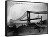 Manhattan Bridge under Construction, 1909-null-Framed Stretched Canvas