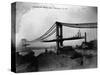 Manhattan Bridge under Construction, 1909-null-Stretched Canvas