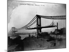 Manhattan Bridge under Construction, 1909-null-Mounted Photographic Print