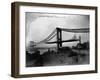 Manhattan Bridge under Construction, 1909-null-Framed Photographic Print