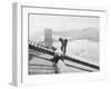 Manhattan Bridge under Construction-null-Framed Photographic Print