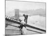 Manhattan Bridge under Construction-null-Mounted Photographic Print