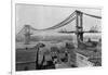 Manhattan Bridge under Construction-null-Framed Photographic Print