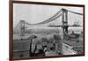 Manhattan Bridge under Construction-null-Framed Photographic Print