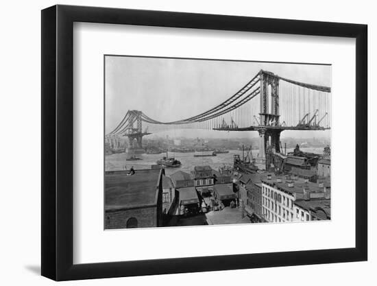 Manhattan Bridge under Construction-null-Framed Photographic Print